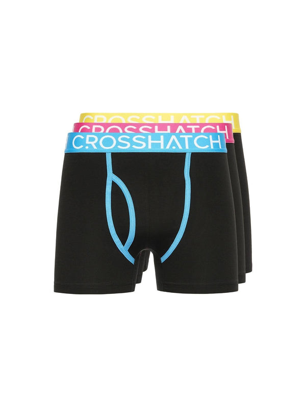 crosshatch Trioglow Boxers 3pk Black