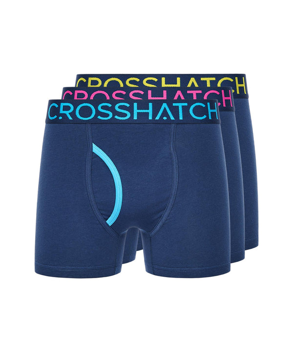 Crosshatch Trioglow Boxers 3pk Navy