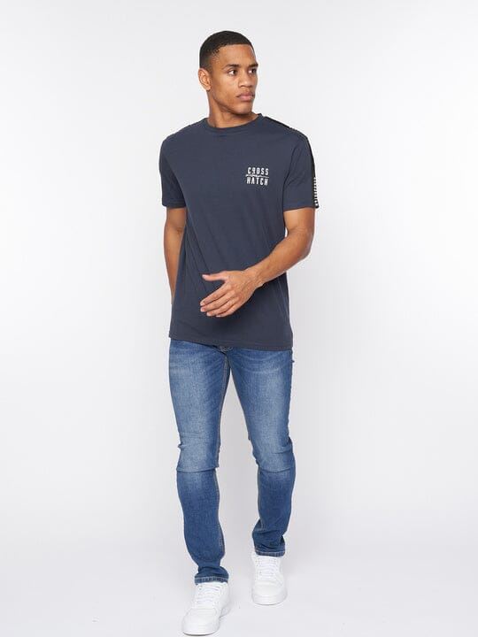 Crosshatch Tugford T-Shirt Navy