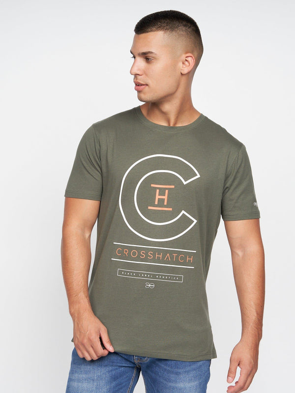 Crosshatch Univarsity T-Shirt 2pk Olive/Grey