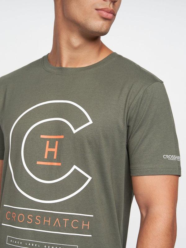 Crosshatch Univarsity T-Shirt 2pk Olive/Grey