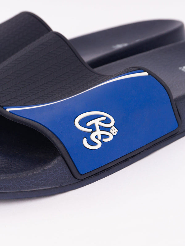 Crosshatch Ventamoore Sliders Navy/Blue