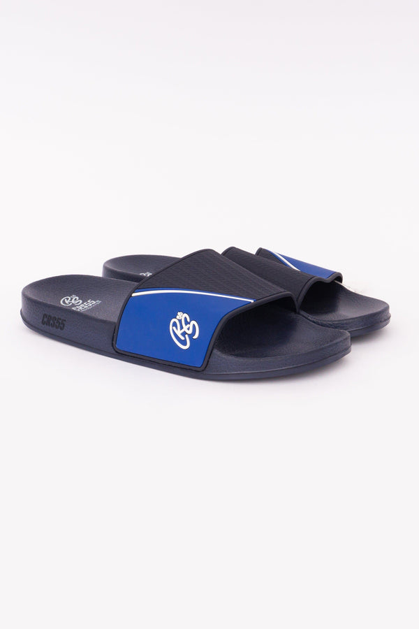 crosshatch Ventamoore Sliders Navy/Blue