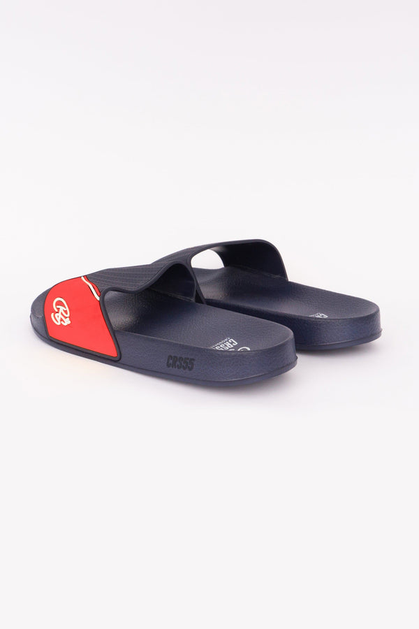 Crosshatch Ventamoore Sliders Navy/Red