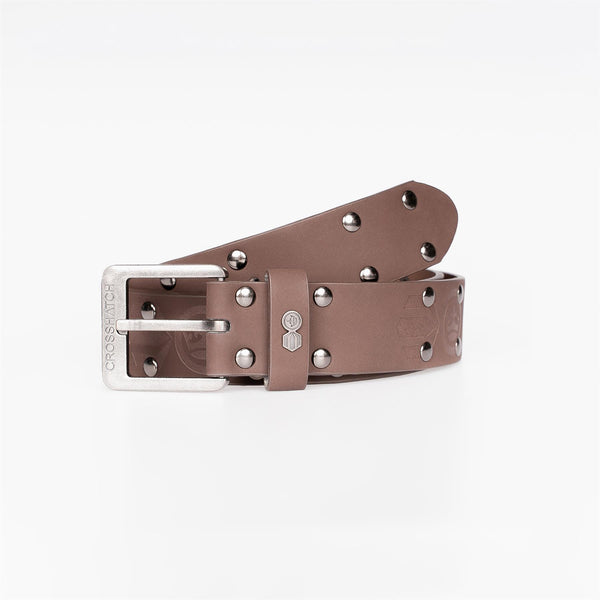 crosshatch Vescio Belt Brown