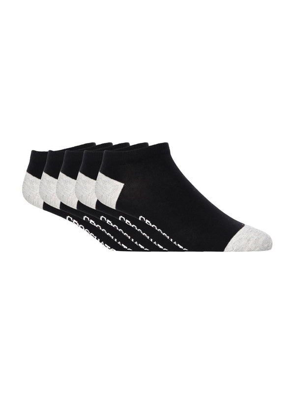 Crosshatch Vitalblack Trainer Socks 5pk Black