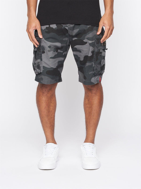 crosshatch Watchford Shorts Charcoal Camo