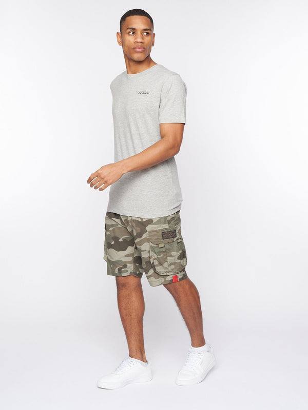 Crosshatch Watchford Shorts Olive Camo