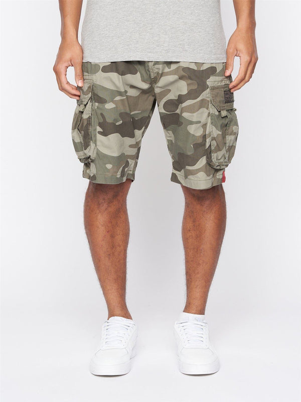 crosshatch Watchford Shorts Olive Camo