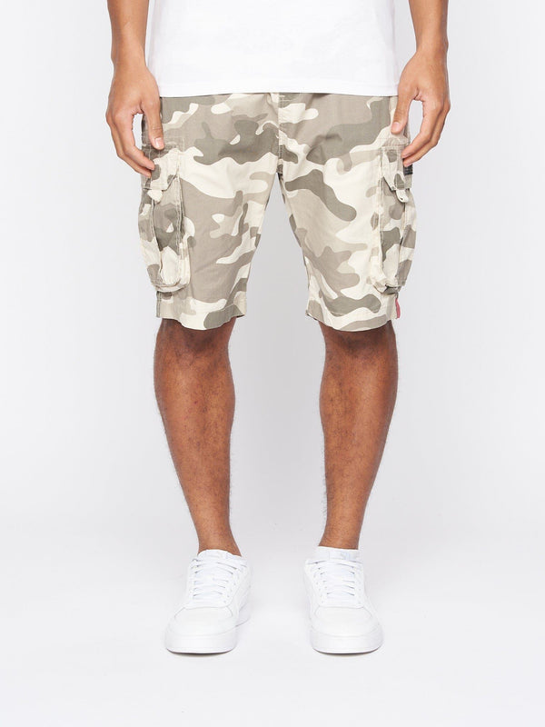 Crosshatch Watchford Shorts Stone Camo