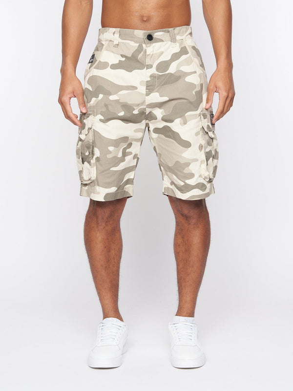 Crosshatch Watchford Shorts Stone Camo