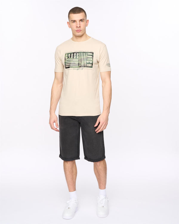 Crosshatch Wenfore T-Shirt Light Stone