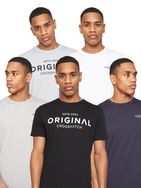 crosshatch Wester T-Shirt 5pk Assorted