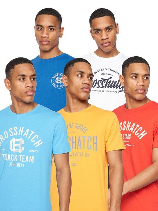 Crosshatch Weymouth T-Shirt 5pk Assorted