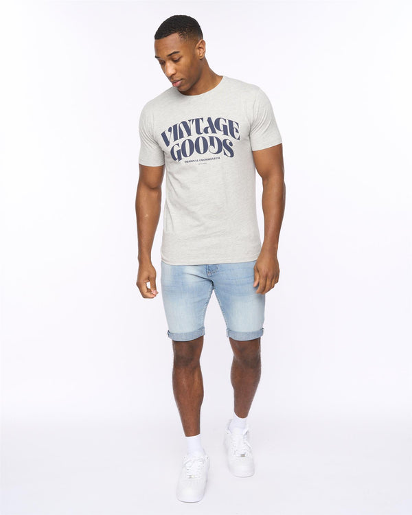 Crosshatch Wilsby T-Shirt Grey Marl