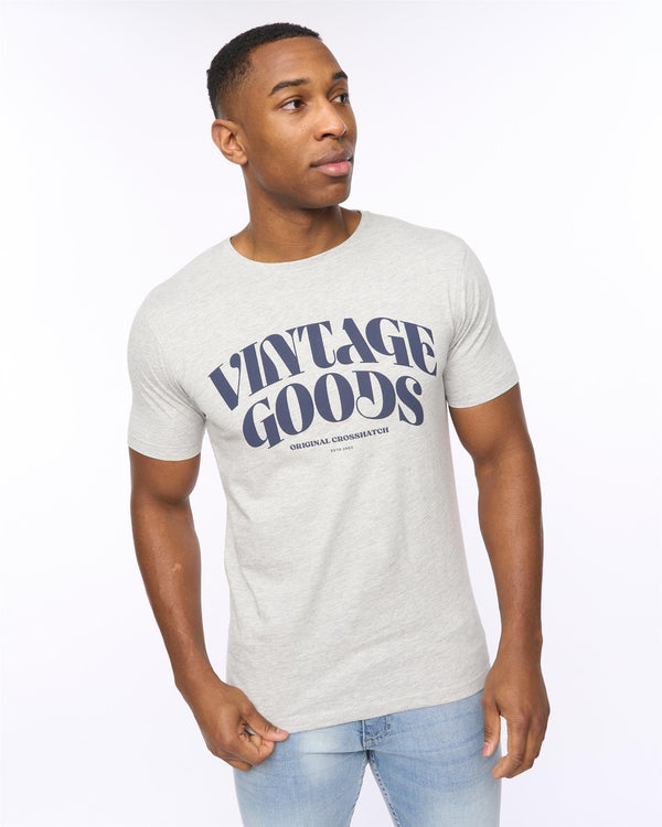 crosshatch Wilsby T-Shirt Grey Marl