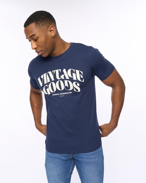 crosshatch Wilsby T-Shirt Navy