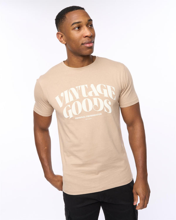 Crosshatch Wilsby T-Shirt Stone