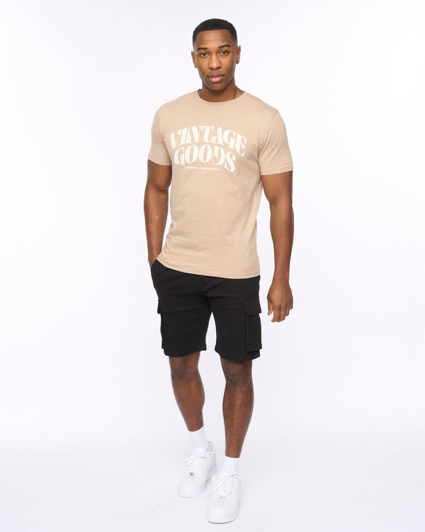 Crosshatch Wilsby T-Shirt Stone