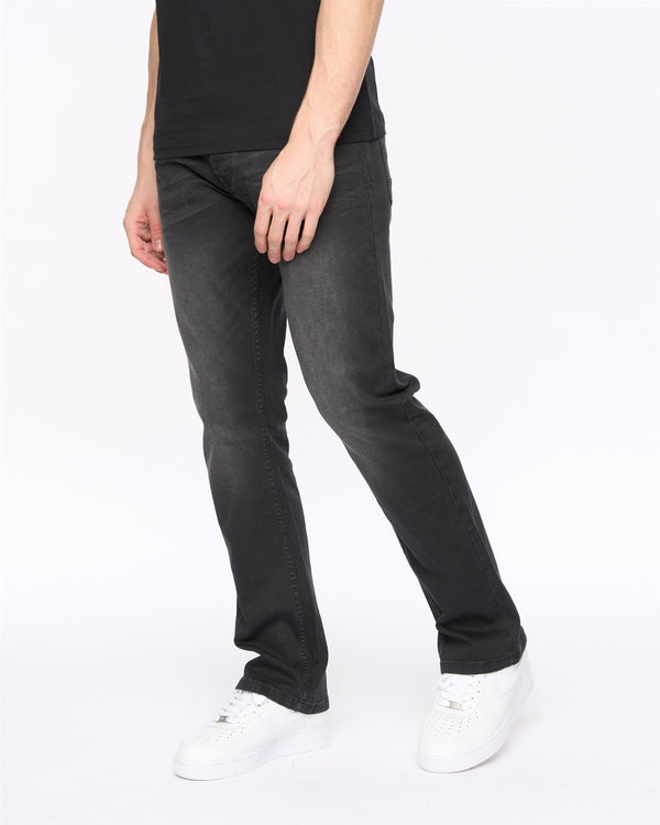 Crosshatch Winsbury Bootcut Jeans Black Wash