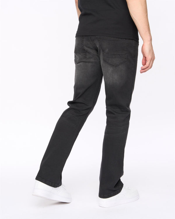 Crosshatch Winsbury Bootcut Jeans Black Wash