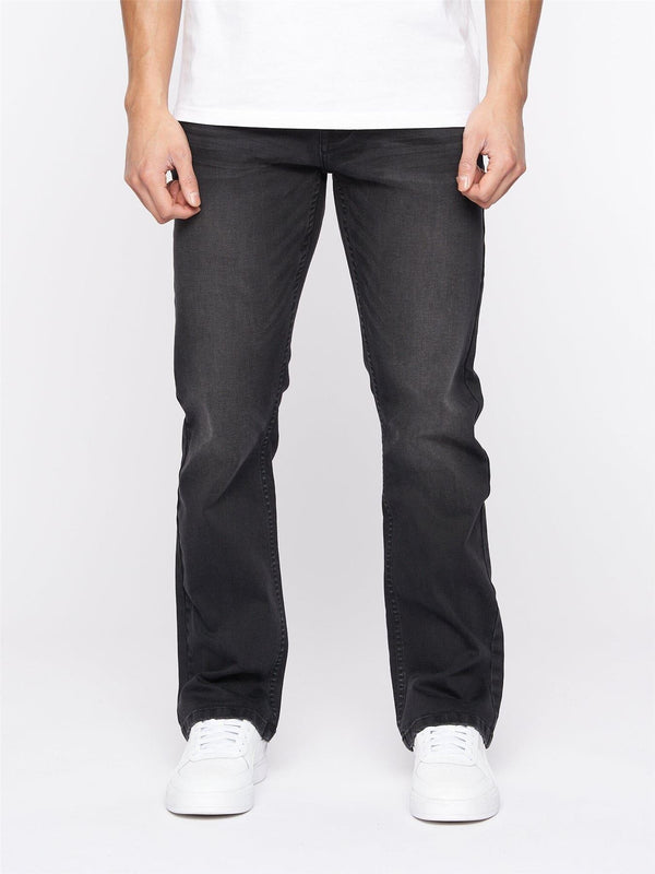 crosshatch Winsbury Bootcut Jeans Black Wash