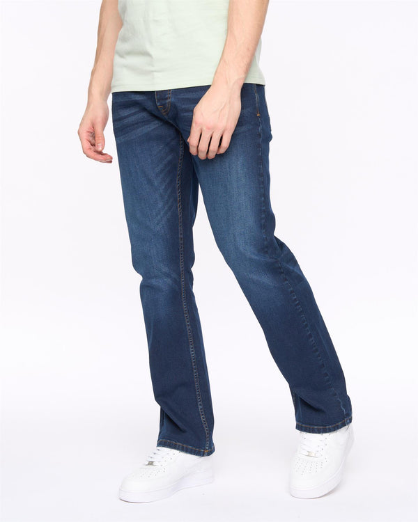 Crosshatch Winsbury Bootcut Jeans Dark Wash