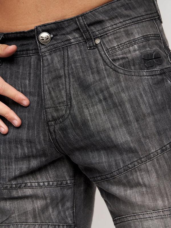 Crosshatch Winston MVE Denim Shorts Black Wash