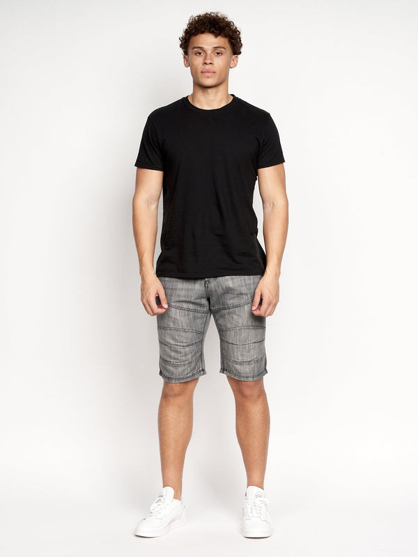 Crosshatch Winston MVE Denim Shorts Dark Grey