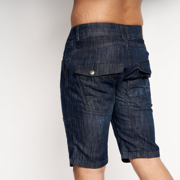 Crosshatch Winston MVE Denim Shorts Dark Wash