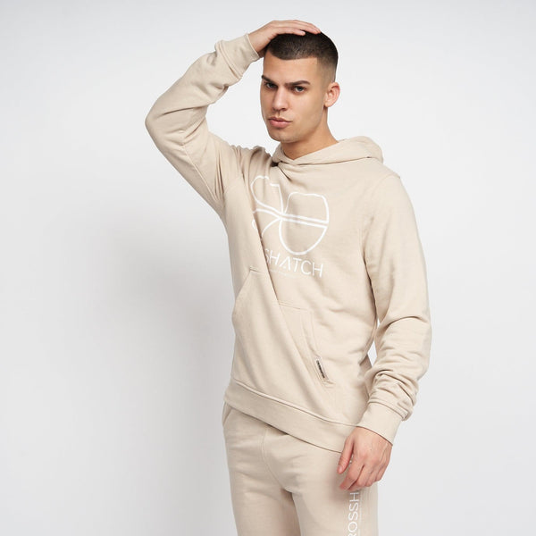 crosshatch Zieman Hoodie Stone