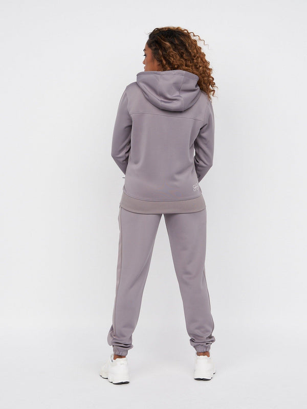 Crosshatch Ladies Genova Zip Thru Tracktop Quicksilver