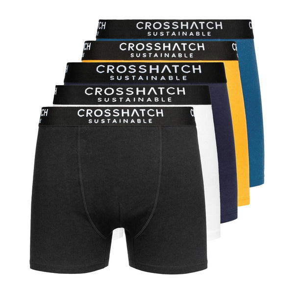 crosshatch Orlander A Boxers 5pk Black/Navy/Blue/Mustard/White