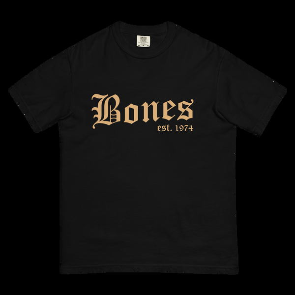 crossmen 50th Anniversary Old English Bones Unisex garment-dyed heavyweight t-shirt