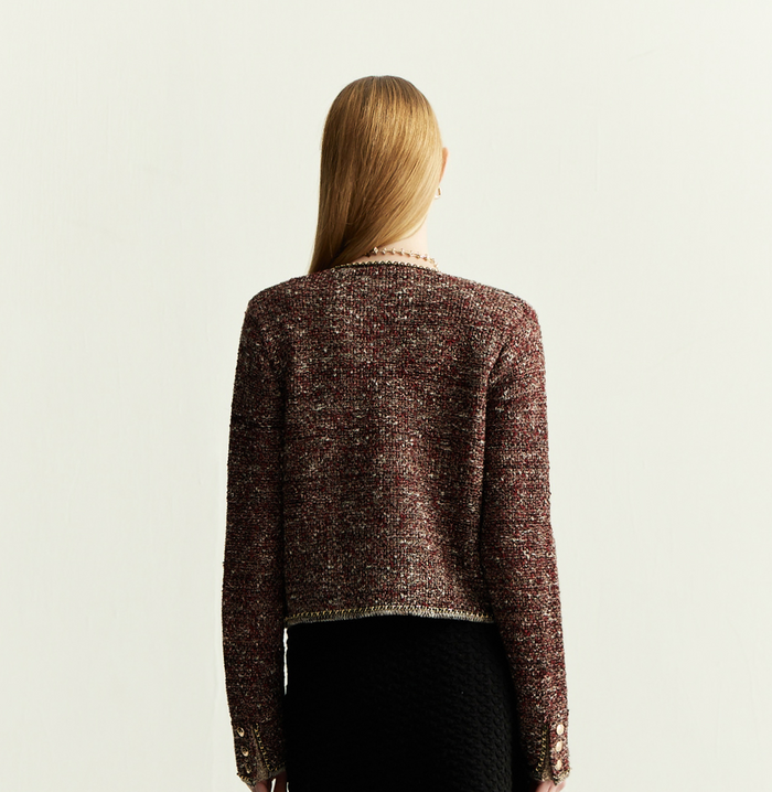 Crush BOUCLÉ JACKET Burgundy