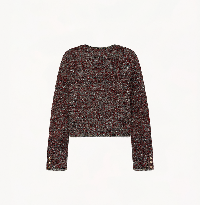 Crush BOUCLÉ JACKET Burgundy