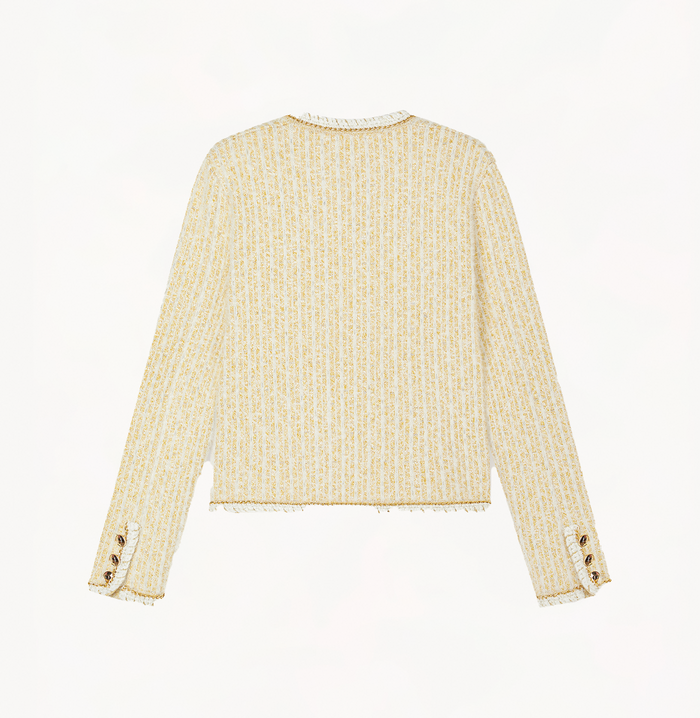 Crush BOUCLÉ JACQUARD CLASSIC JACKET Chick Yellow