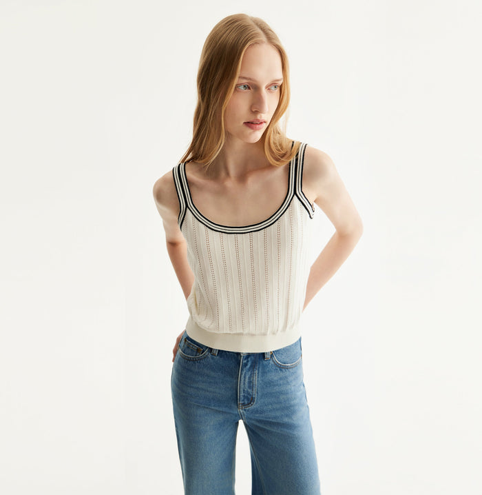 Crush COLORBLOCKED TANK TOP White