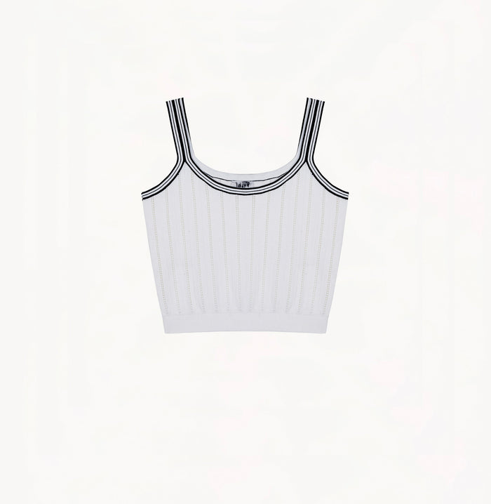 Crush COLORBLOCKED TANK TOP White