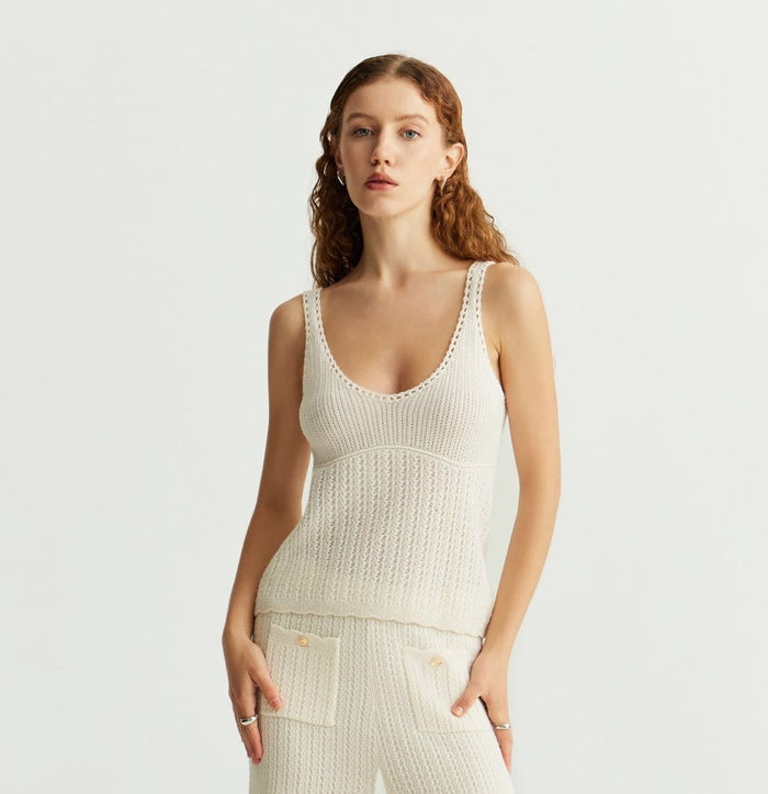 crush CROCHET CAMISOLE White