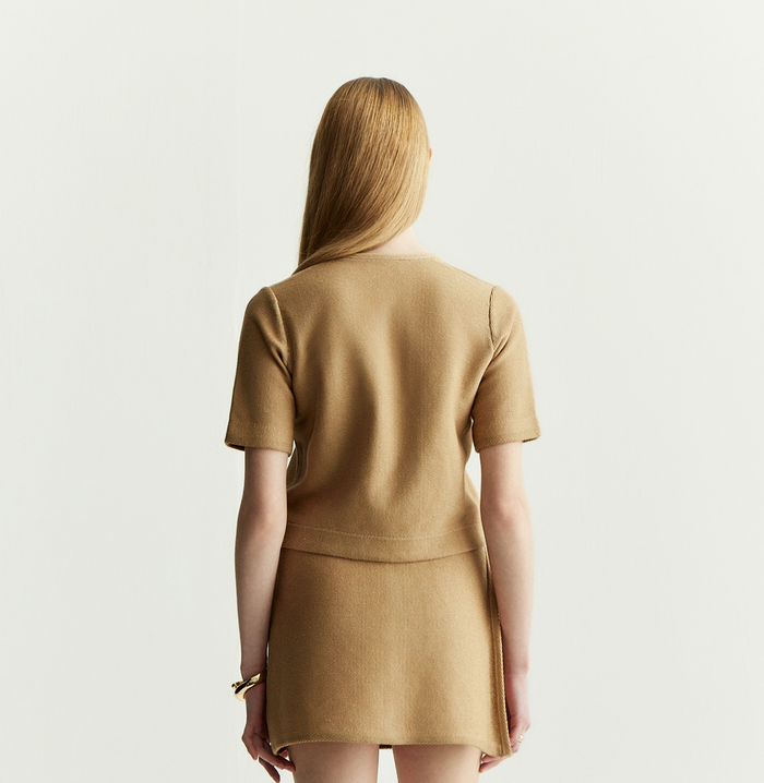 Crush DENIM-LOOK JACKET Camel