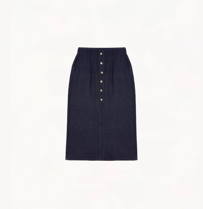 Crush DENIM-LOOK SKIRT Navy Blue