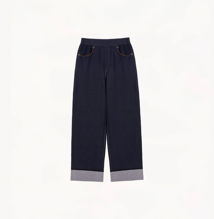 Crush DENIM-LOOK TROUSERS Dark Navy