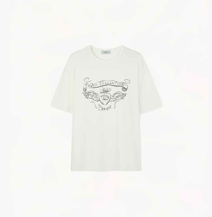 Crush LOGO PRINTED TOP White