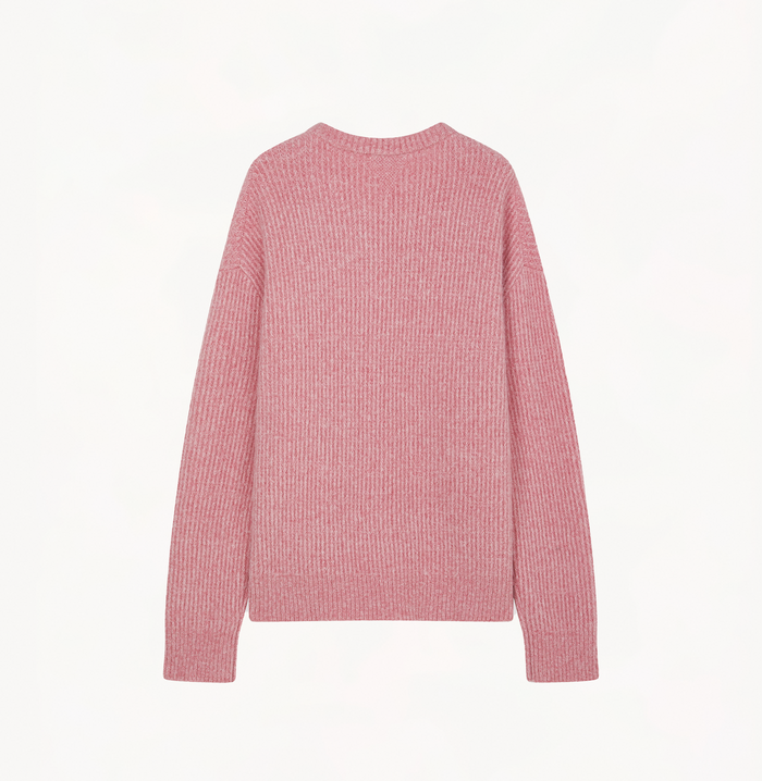 Crush MEN'S CREWNECK RIBBED SWEATER Fushia