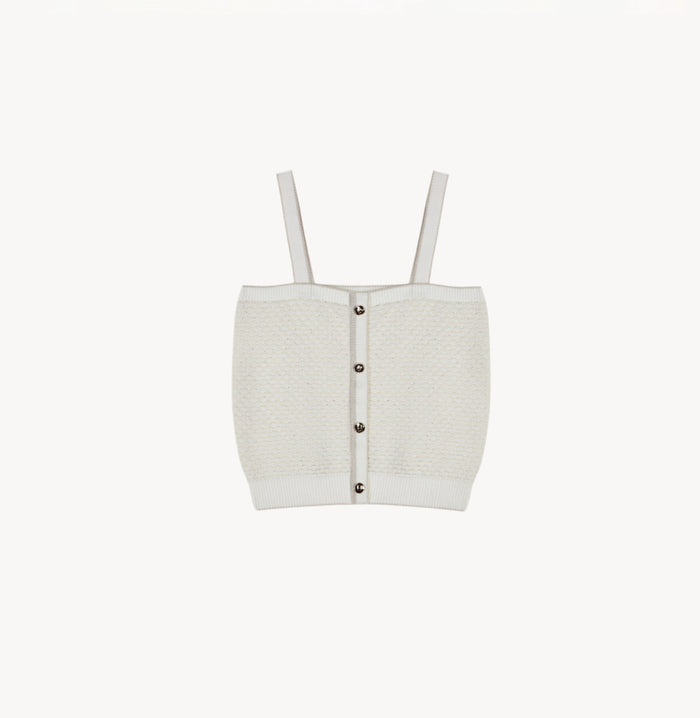 Crush METALLIC CAMISOLE White