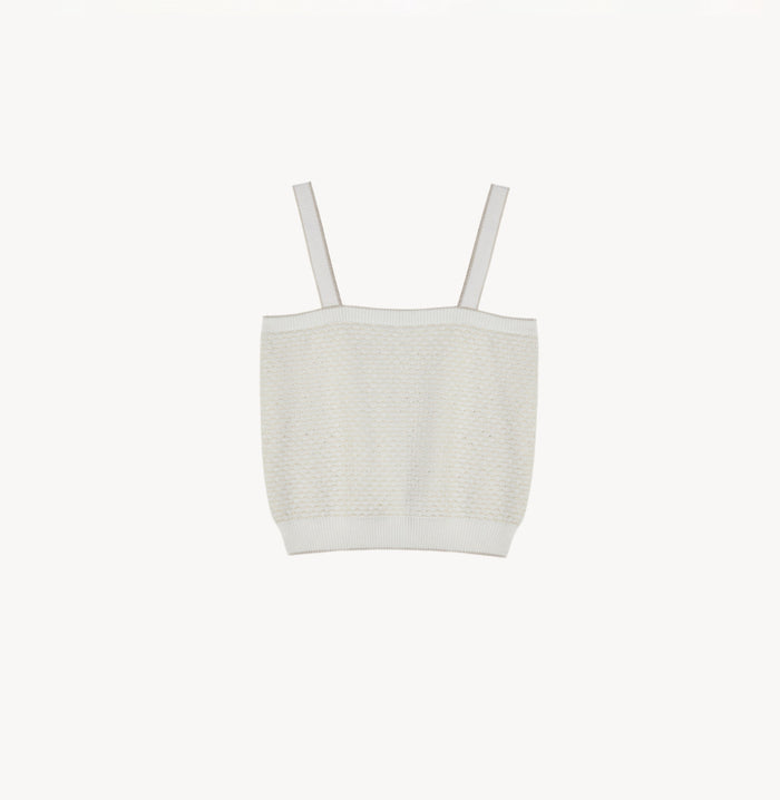 Crush METALLIC CAMISOLE White
