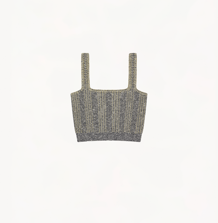 Crush METALLIC TWEED CAMISOLE Metallic Black