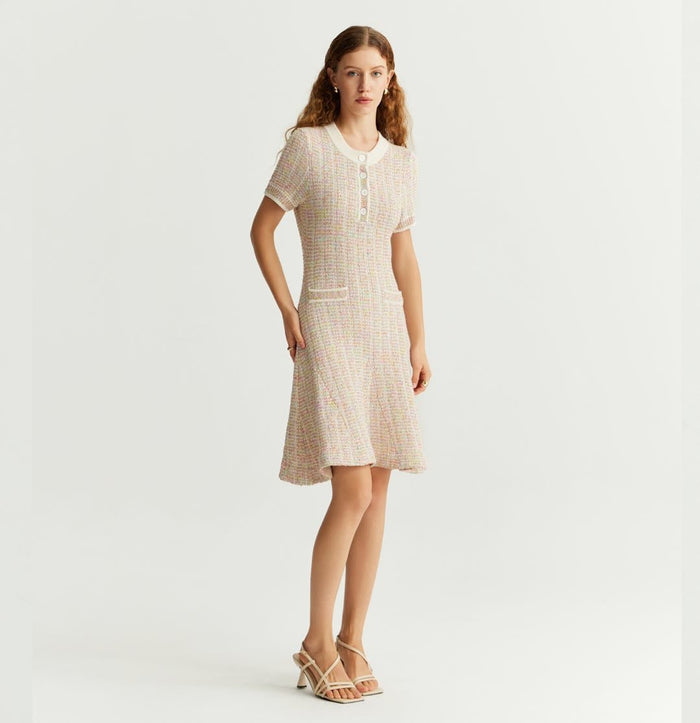 crush MULTICOLOR GRADIENT DRESS Light Pink