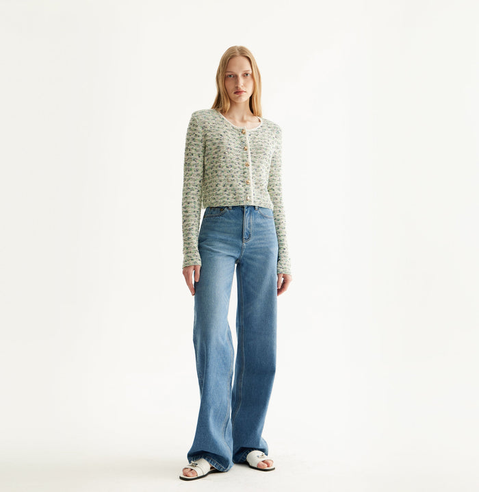 crush MULTICOLOR JACKET Blue／White stripes